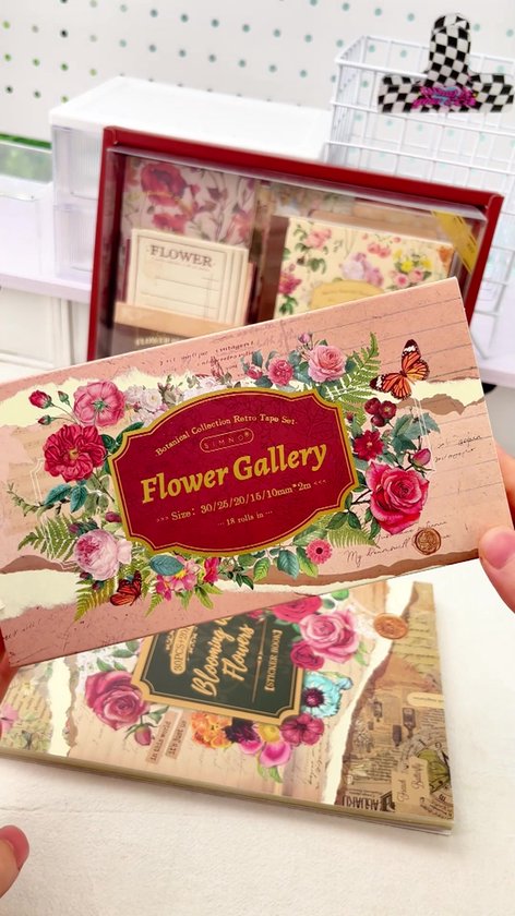 Flower Gallery washi-tapebox met de Bloemenpracht journalset en het bijpassende stickerboek